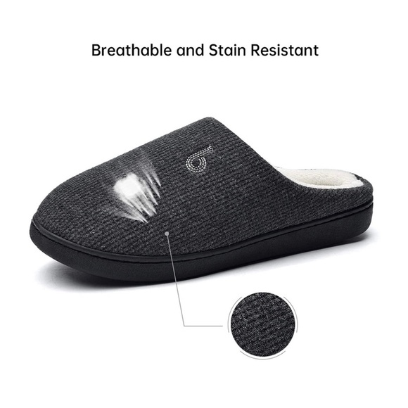 New Women’s Memory Foam House Slippers Gray​ - Picture 2 of 7
